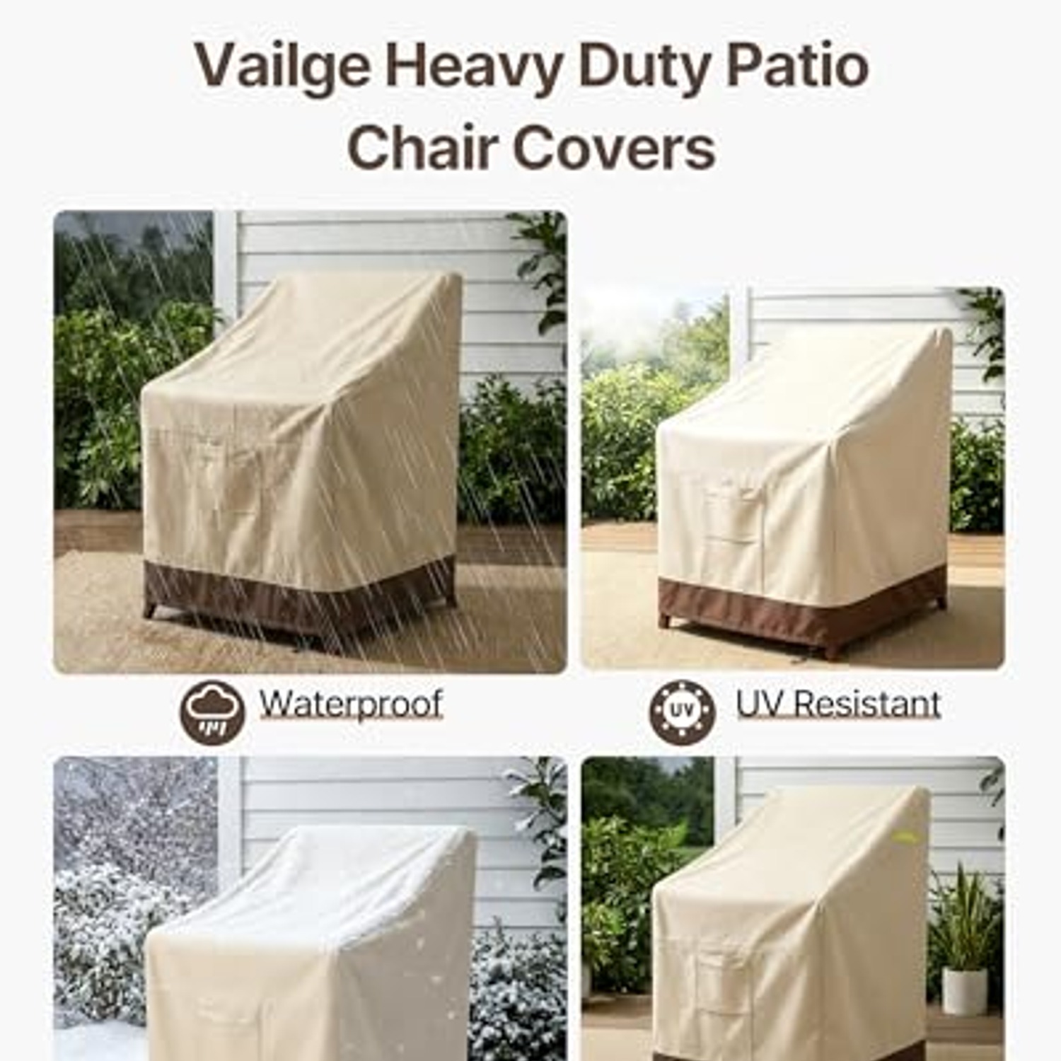 Stackable Patio Chair Cover (Fits 4-6 Stacked Chairs): image 6