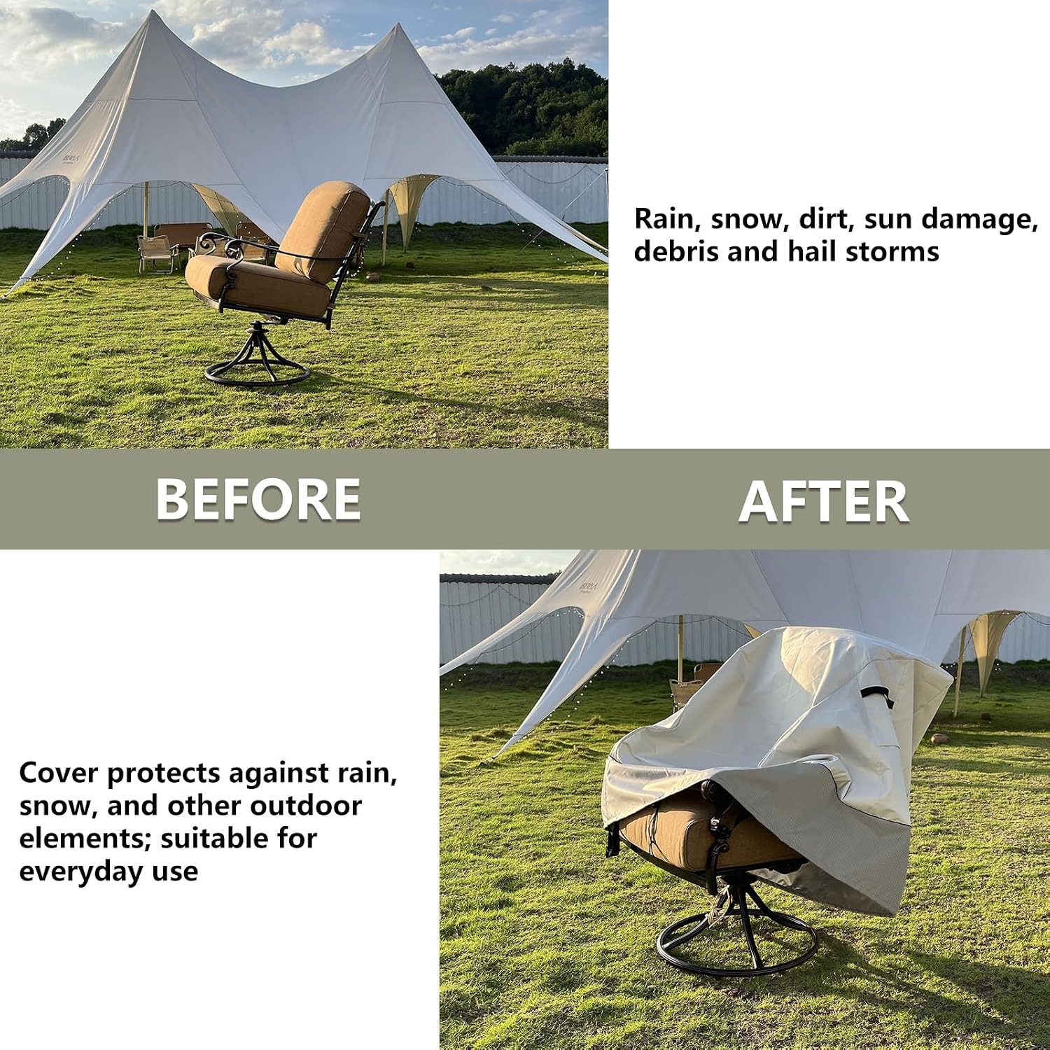 Outdoor Swivel Chair Covers 2 Pack: image 6