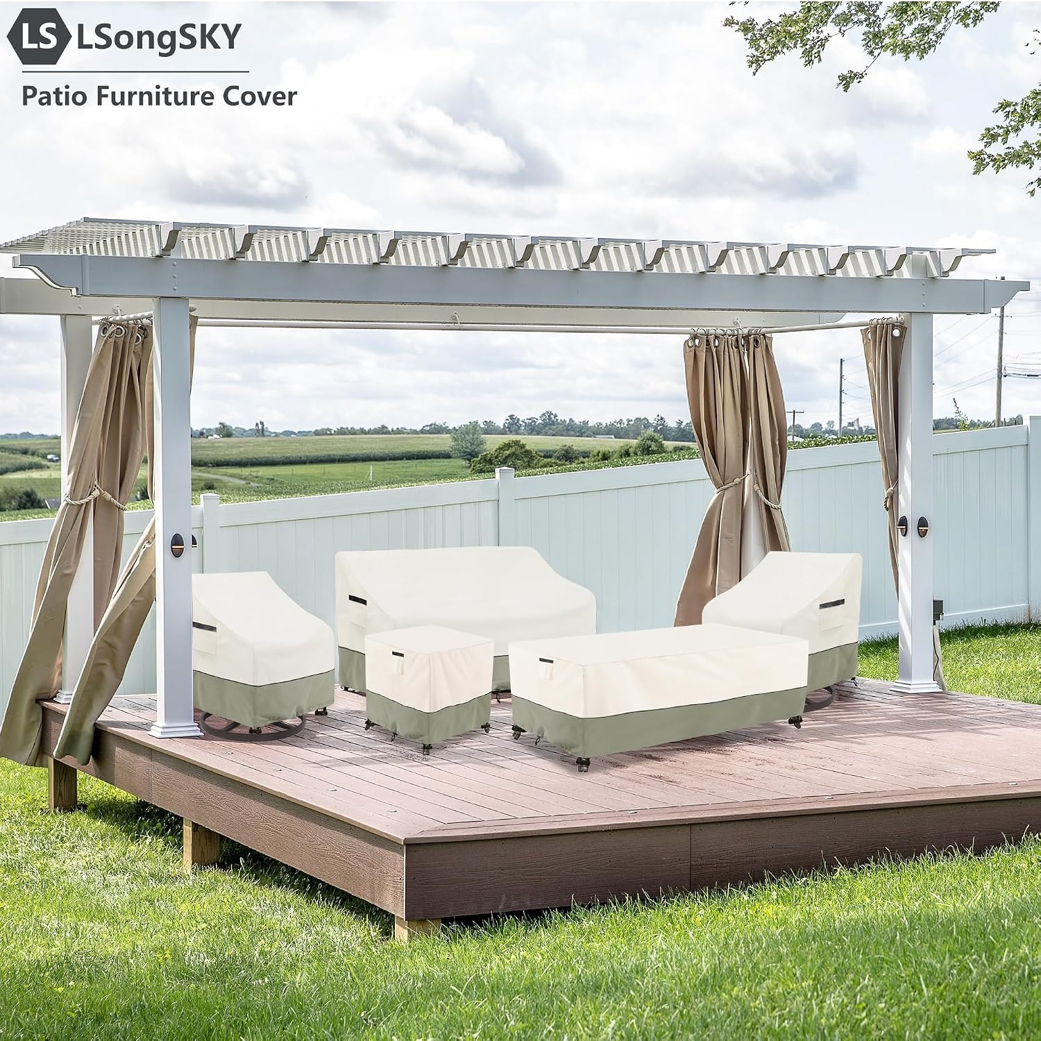 Outdoor Swivel Chair Covers 2 Pack: image 8