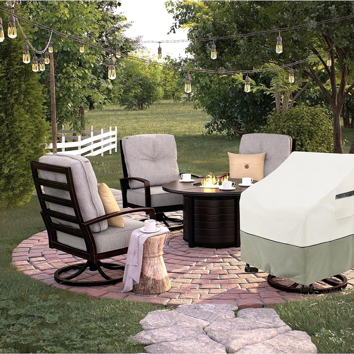 Outdoor Swivel Chair Covers 2 Pack: image 9