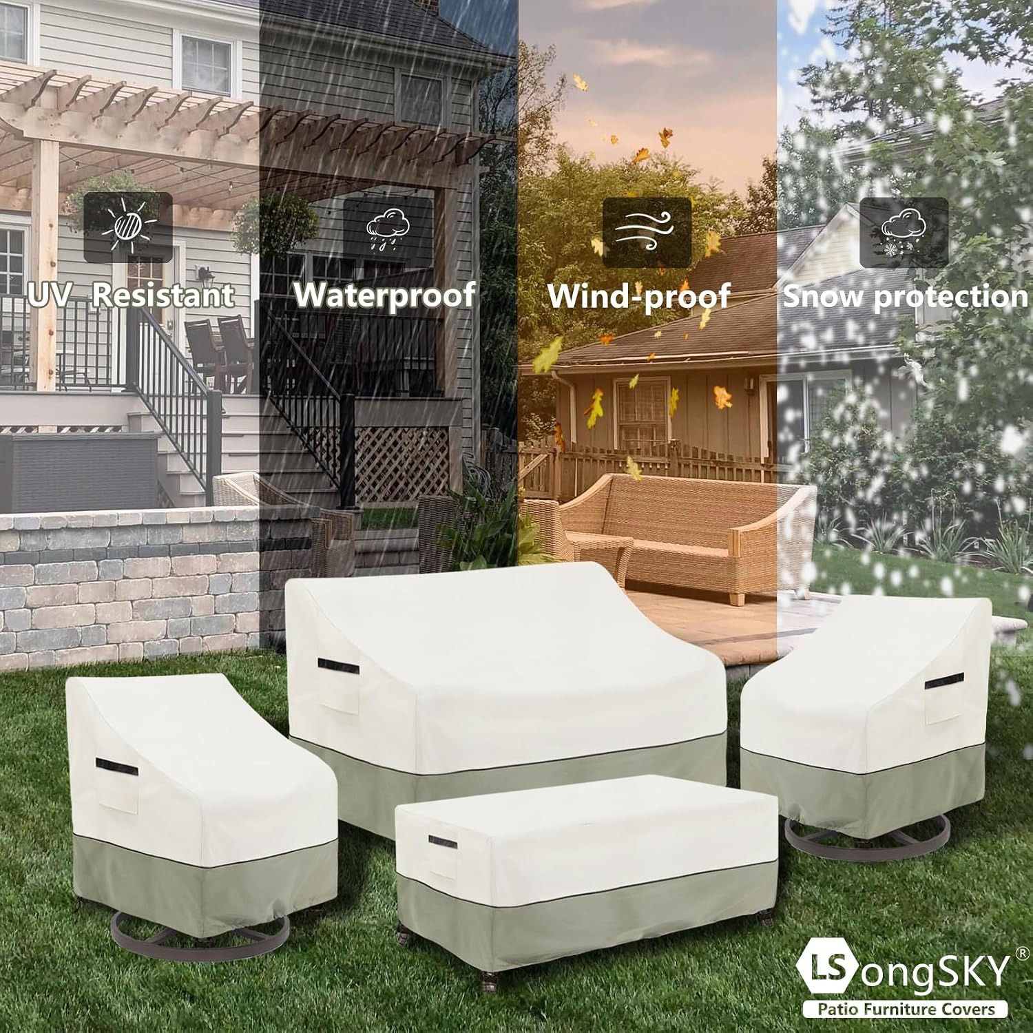 Outdoor Swivel Chair Covers 2 Pack: image 10