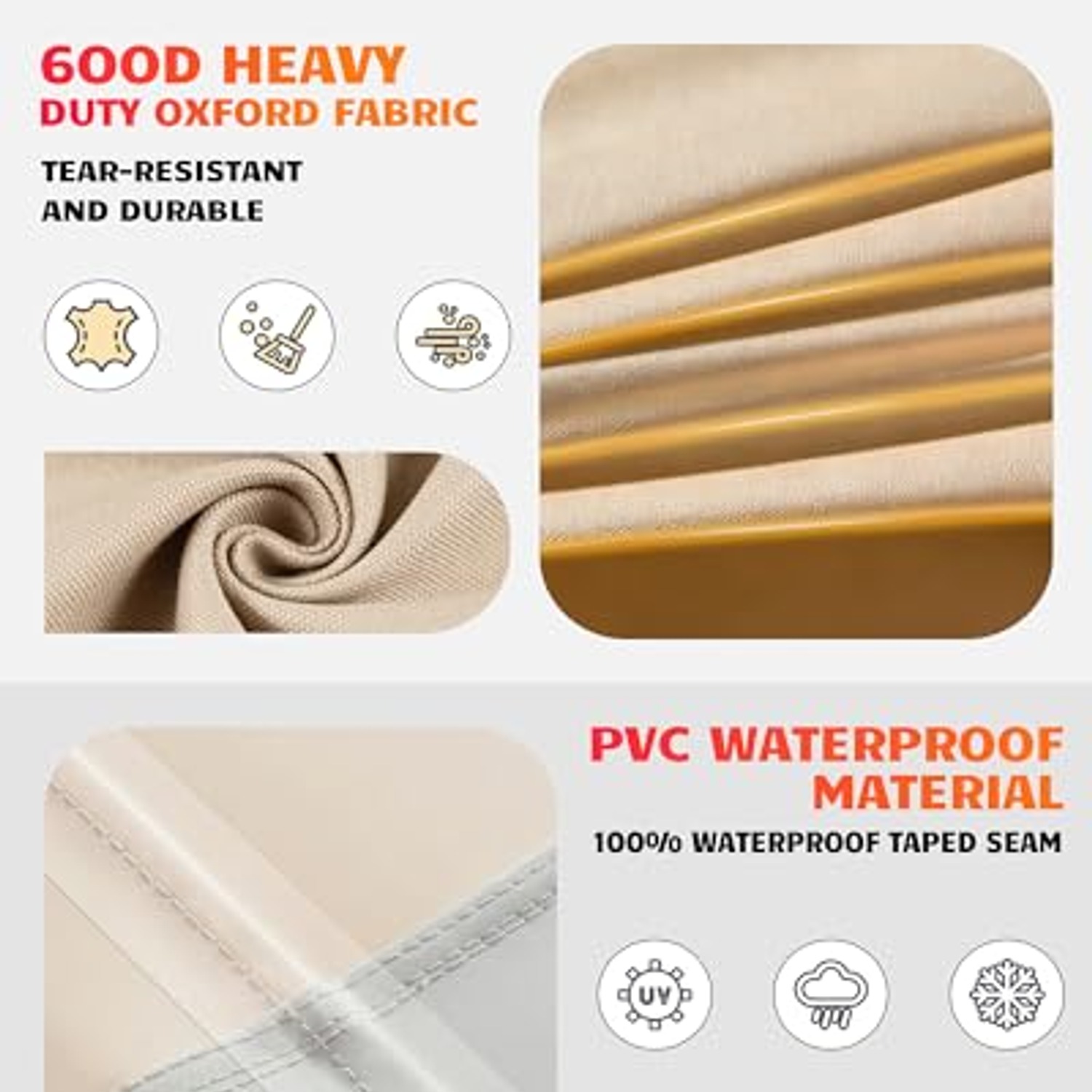 Round Patio Table and Chair Set Cover: image 3