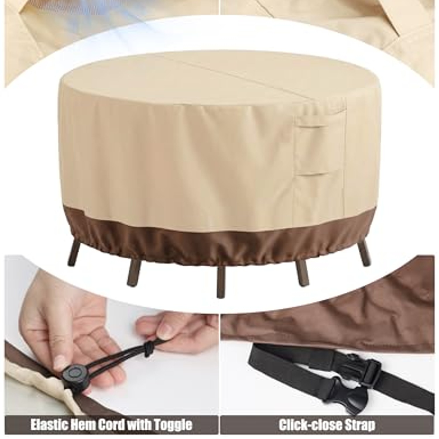 Round Patio Table and Chair Set Cover: image 4