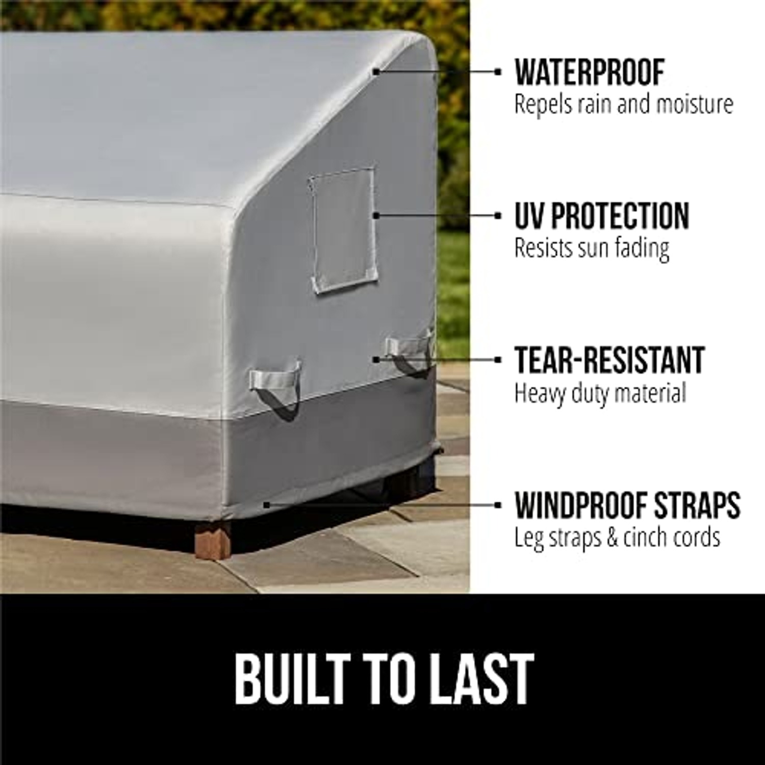 80 Inch Waterproof Patio Sofa Cover: image 2