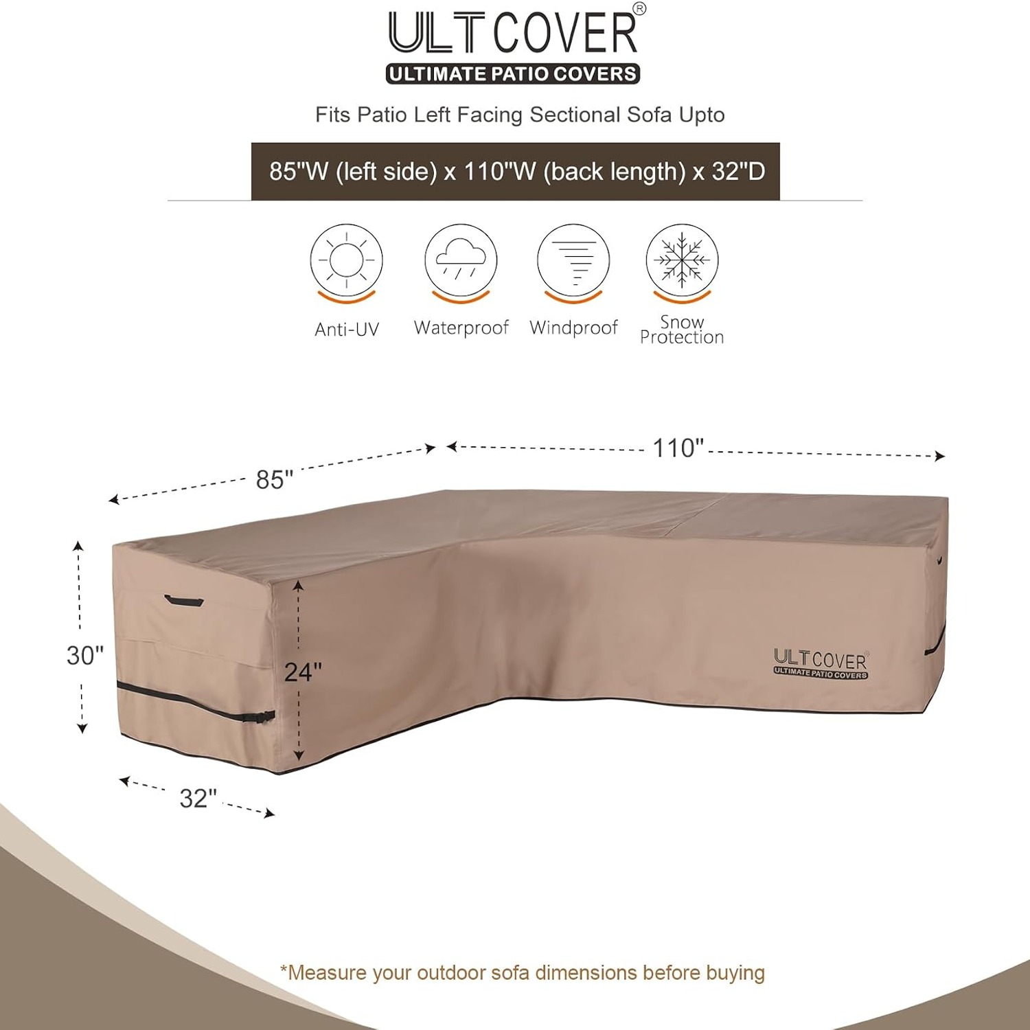 L Shaped Sectional Cover (Left Facing): image 3