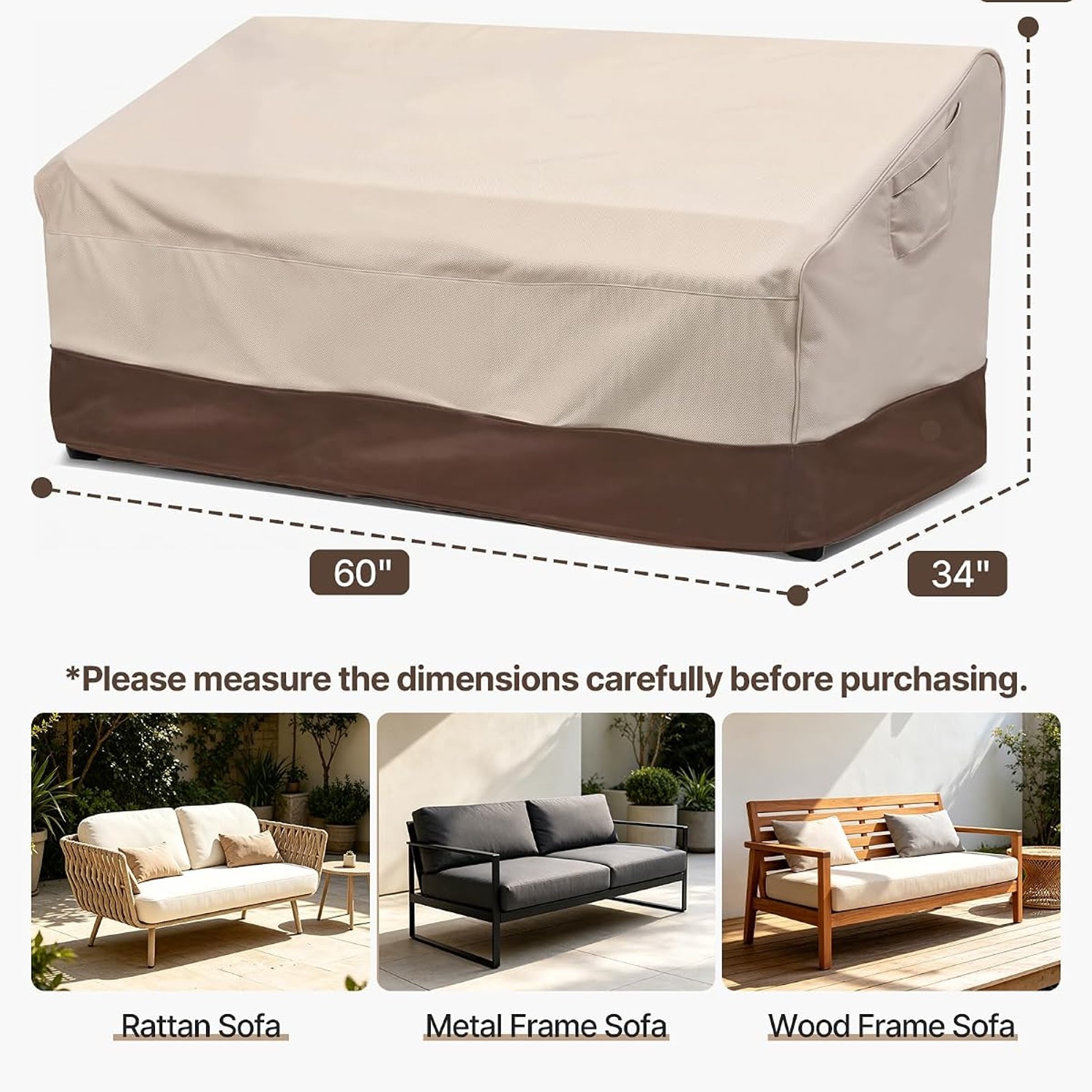 Heavy Duty Waterproof Outdoor Loveseat Cover (2 Seater)
