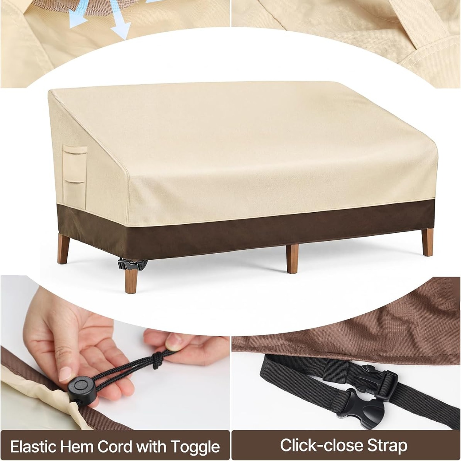 Heavy Duty 3 Seater Outdoor Sofa Cover: image 4