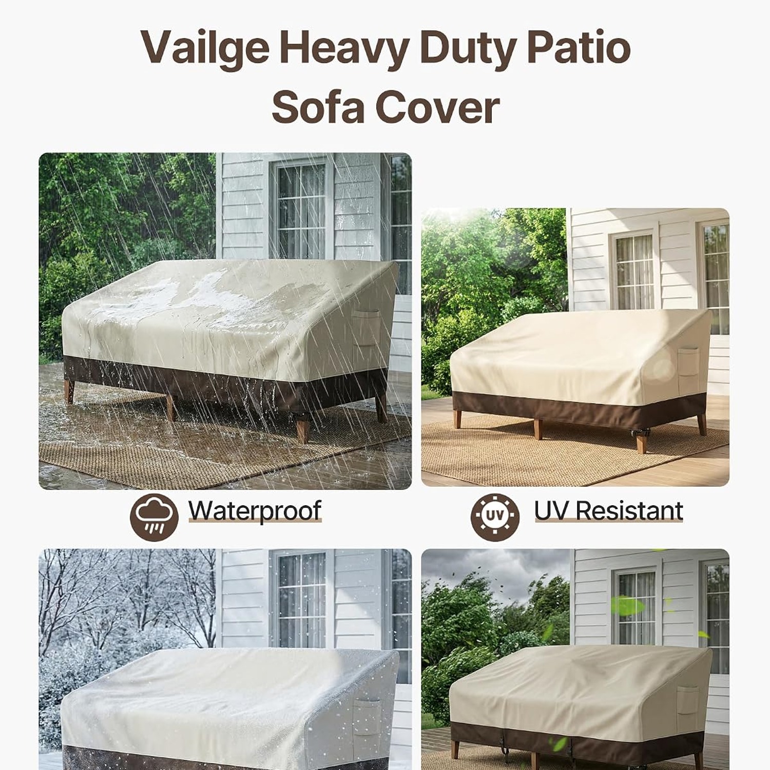 Heavy Duty 3 Seater Outdoor Sofa Cover: image 6