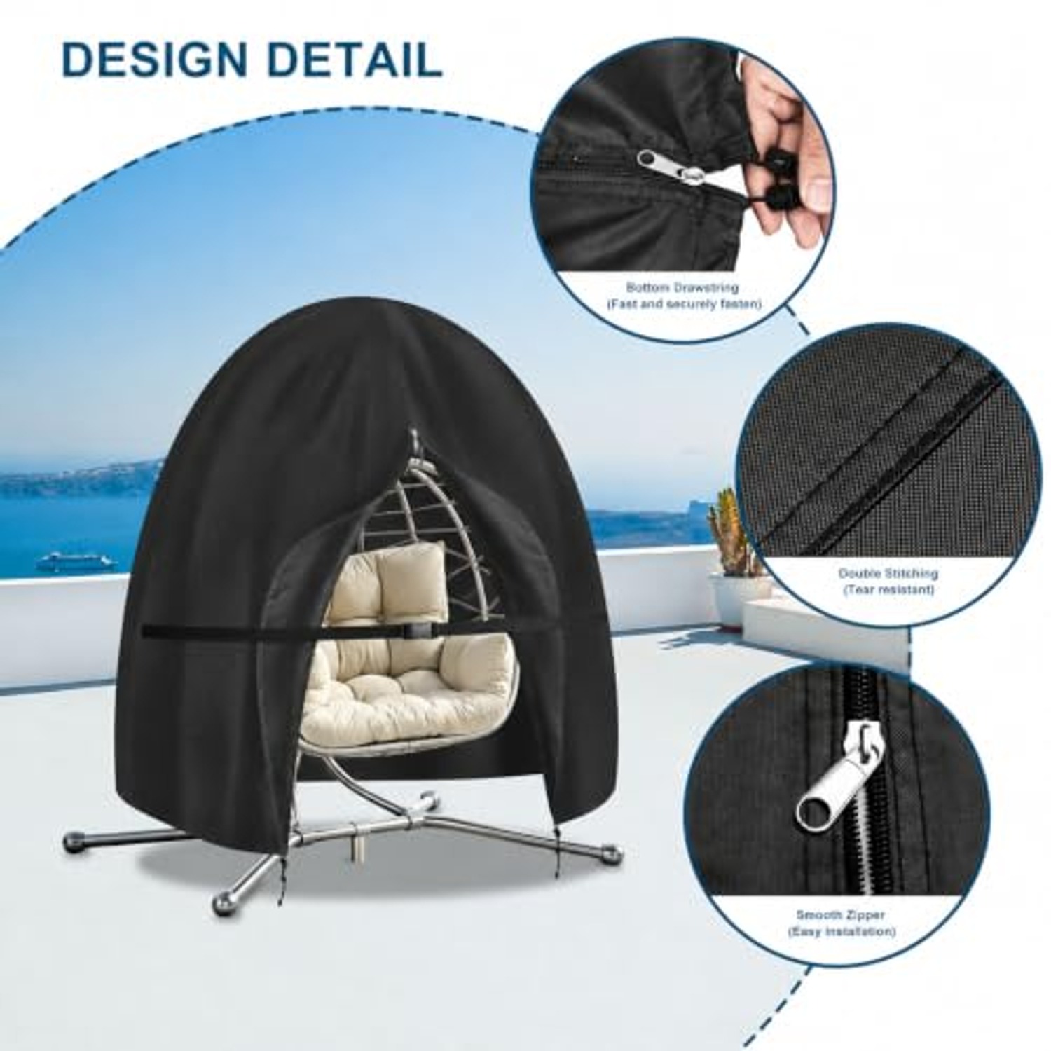 Double Egg Chair Cover