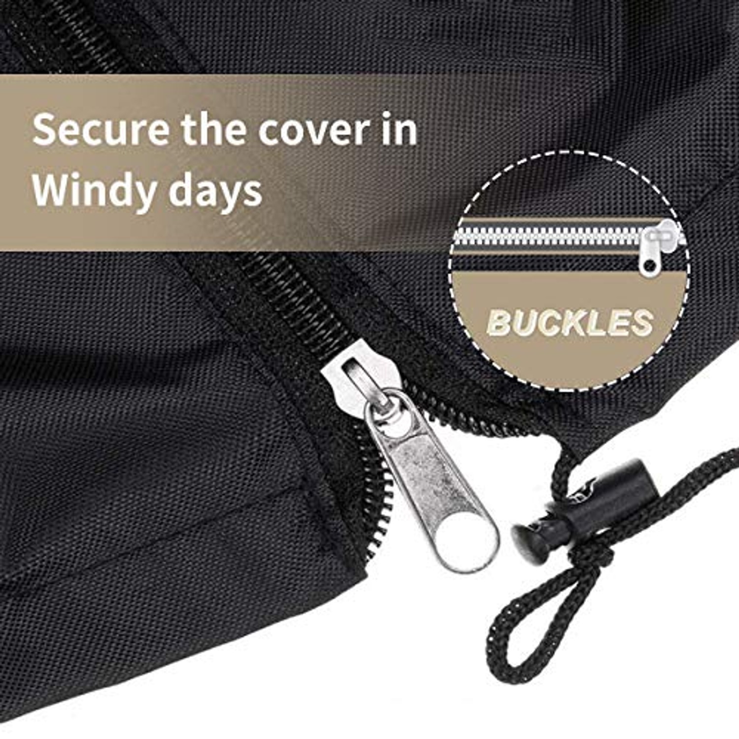 3-Seater Porch Swing Cover with Zips and Buckles: image 5