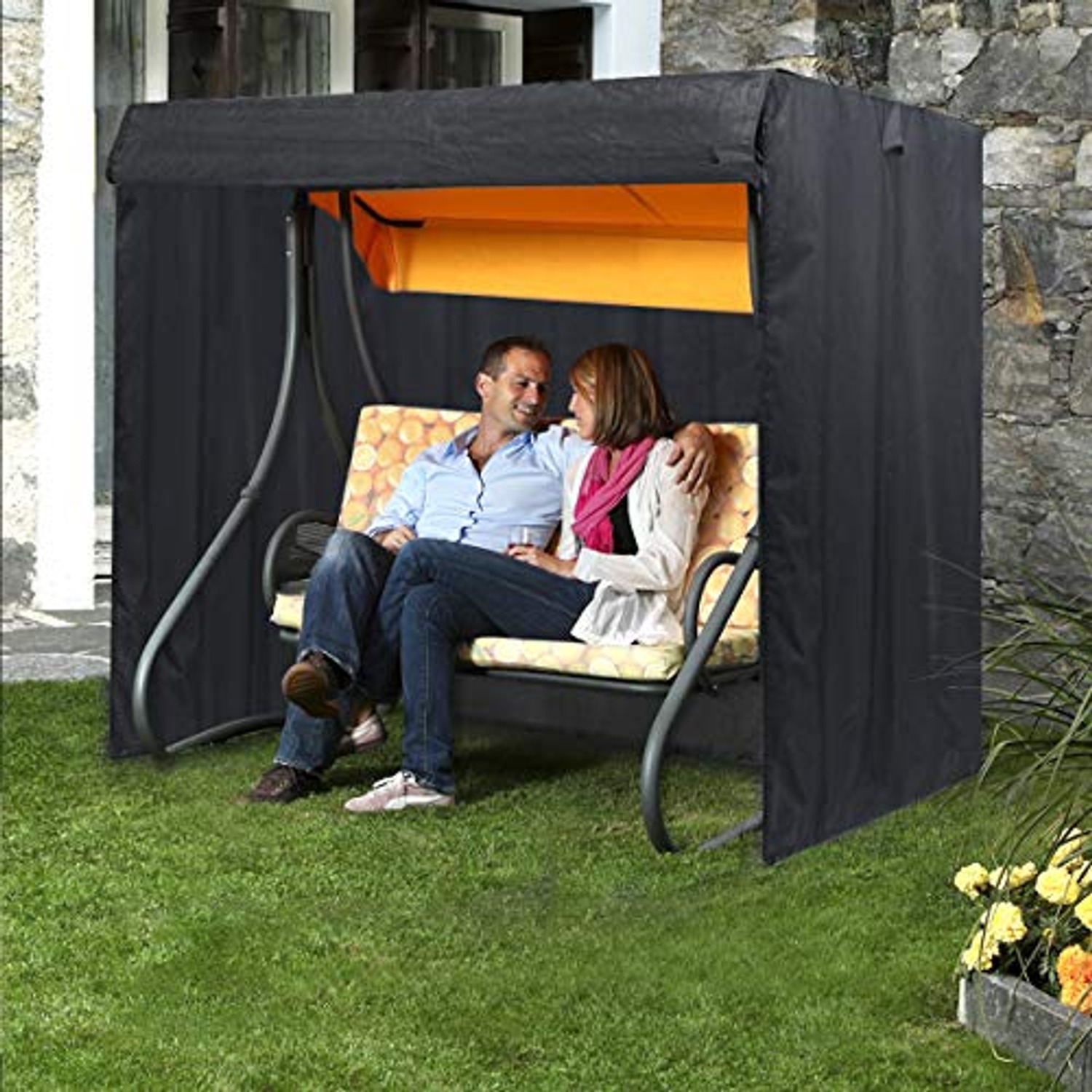 3-Seater Porch Swing Cover with Zips and Buckles: image 6
