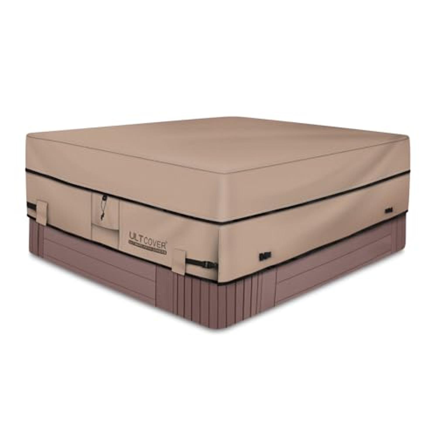 Square Hot Tub Cover 85 Inch Heavy Duty Outdoor Spa Protector