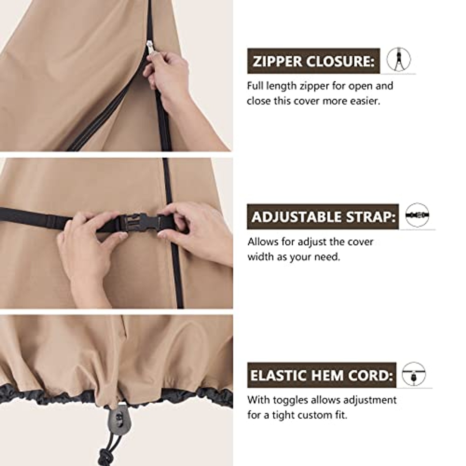 Cantilever Umbrella Cover with Collapsible Rod