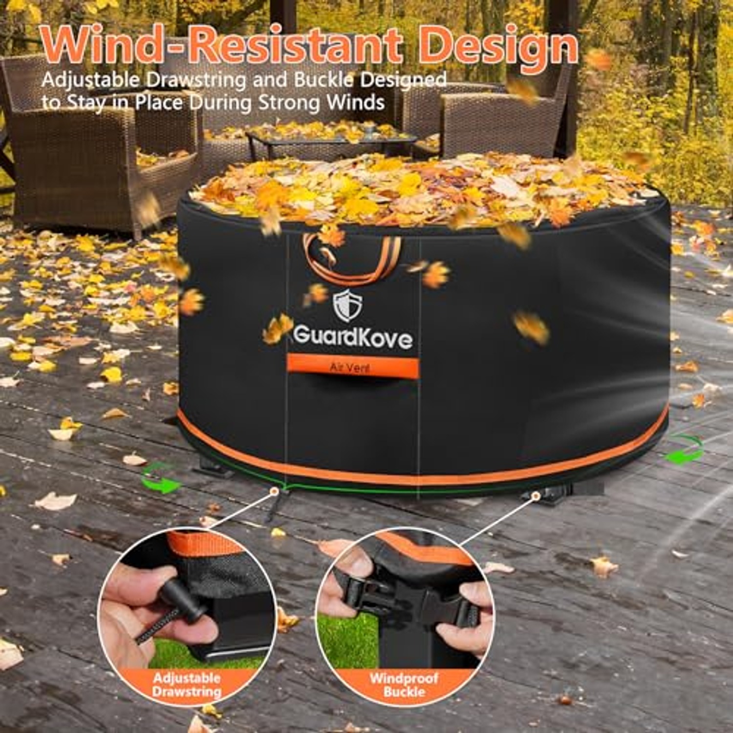 GuardKove 44 Inch Round Fire Pit Cover: image 6