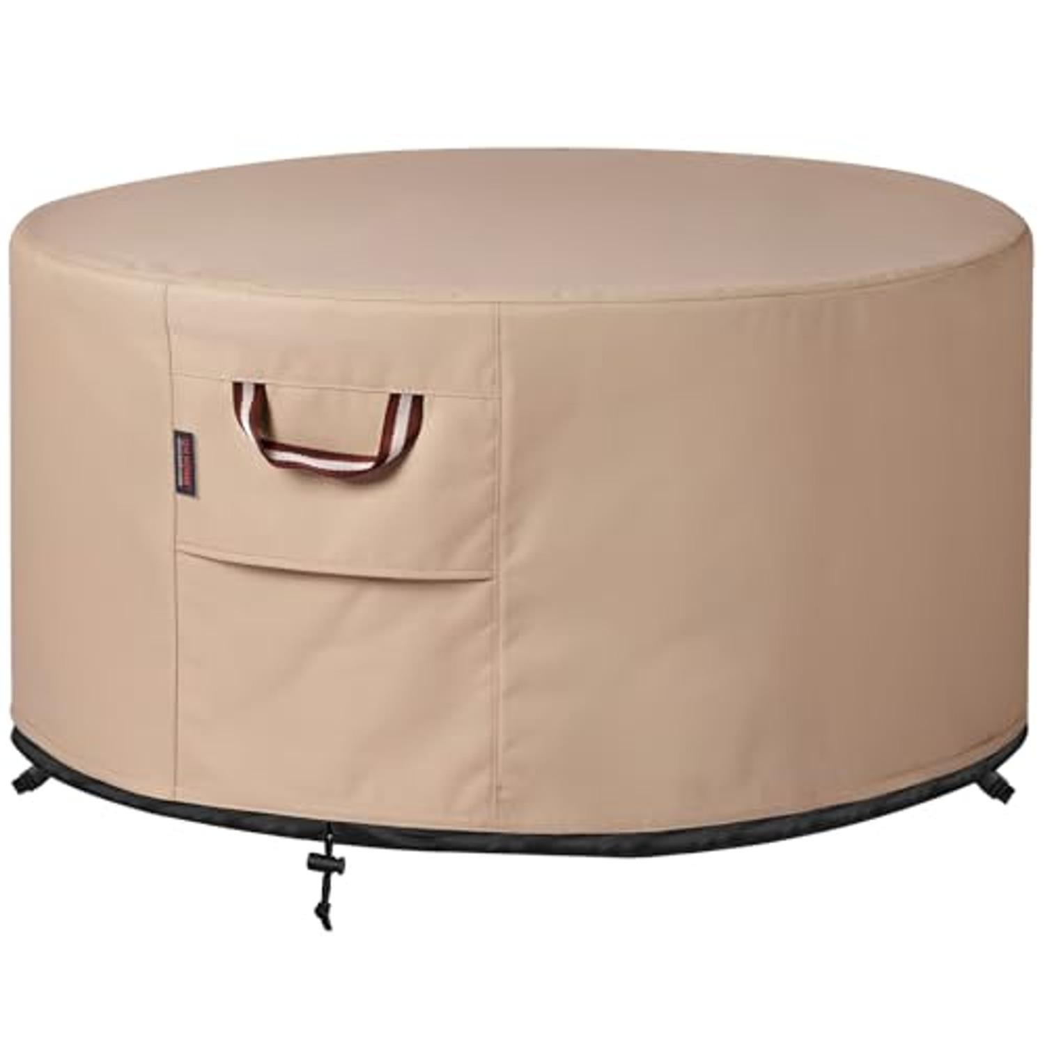 48 Inch Round Fire Pit Cover with Drawstring and Buckles