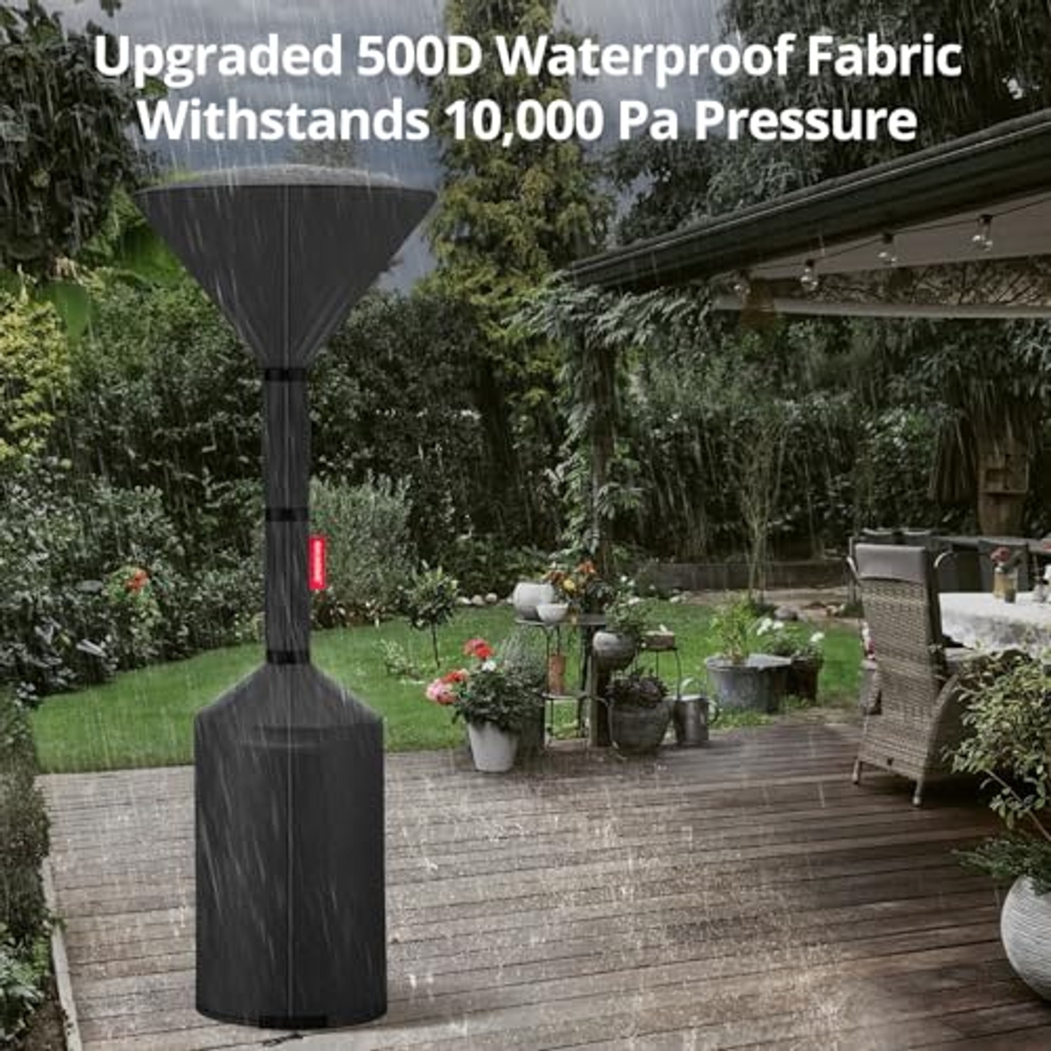 Dome Patio Heater Cover with Windproof Velcro Straps: image 4