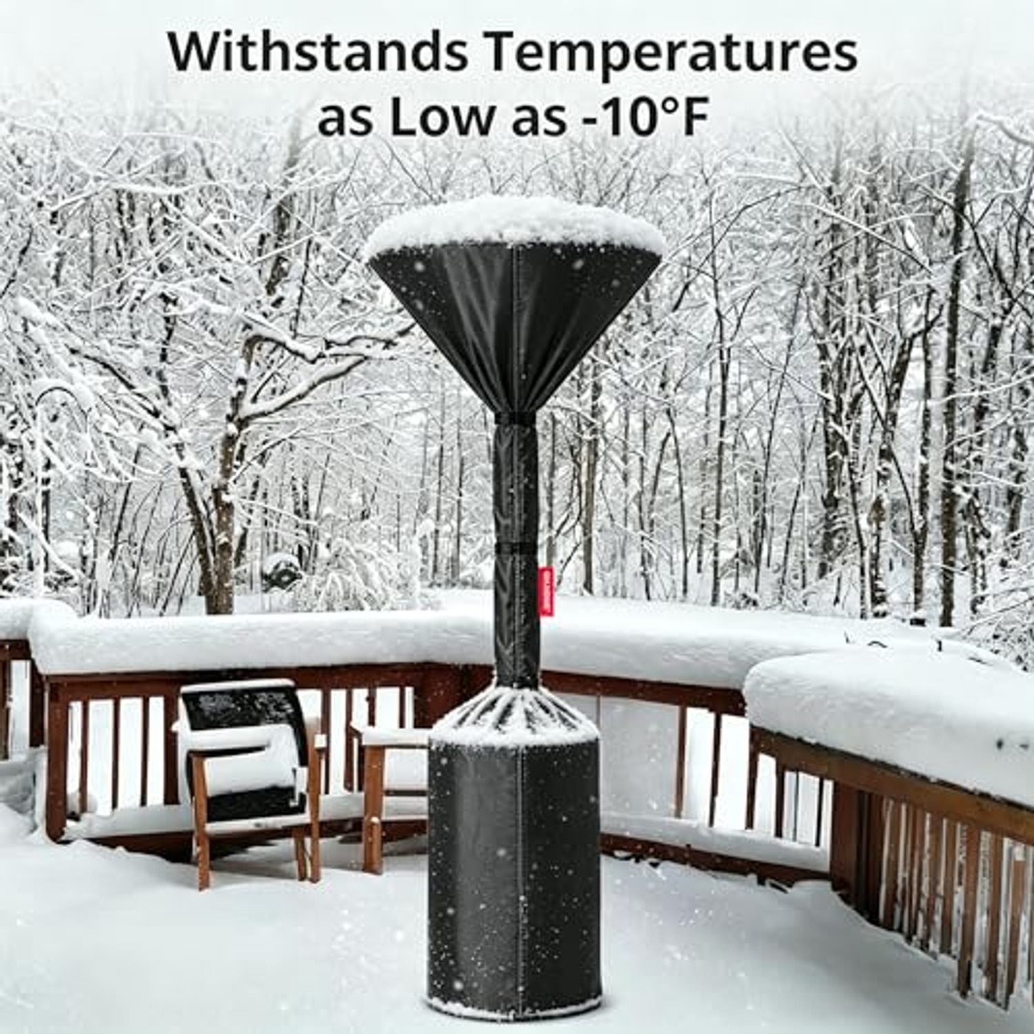 Dome Patio Heater Cover with Windproof Velcro Straps: image 5