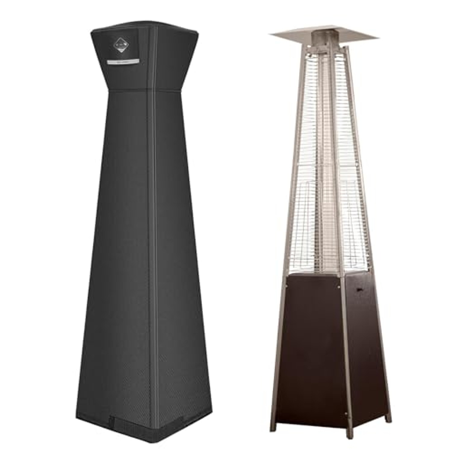 Pyramid Patio Heater Cover with Full-Length Zipper