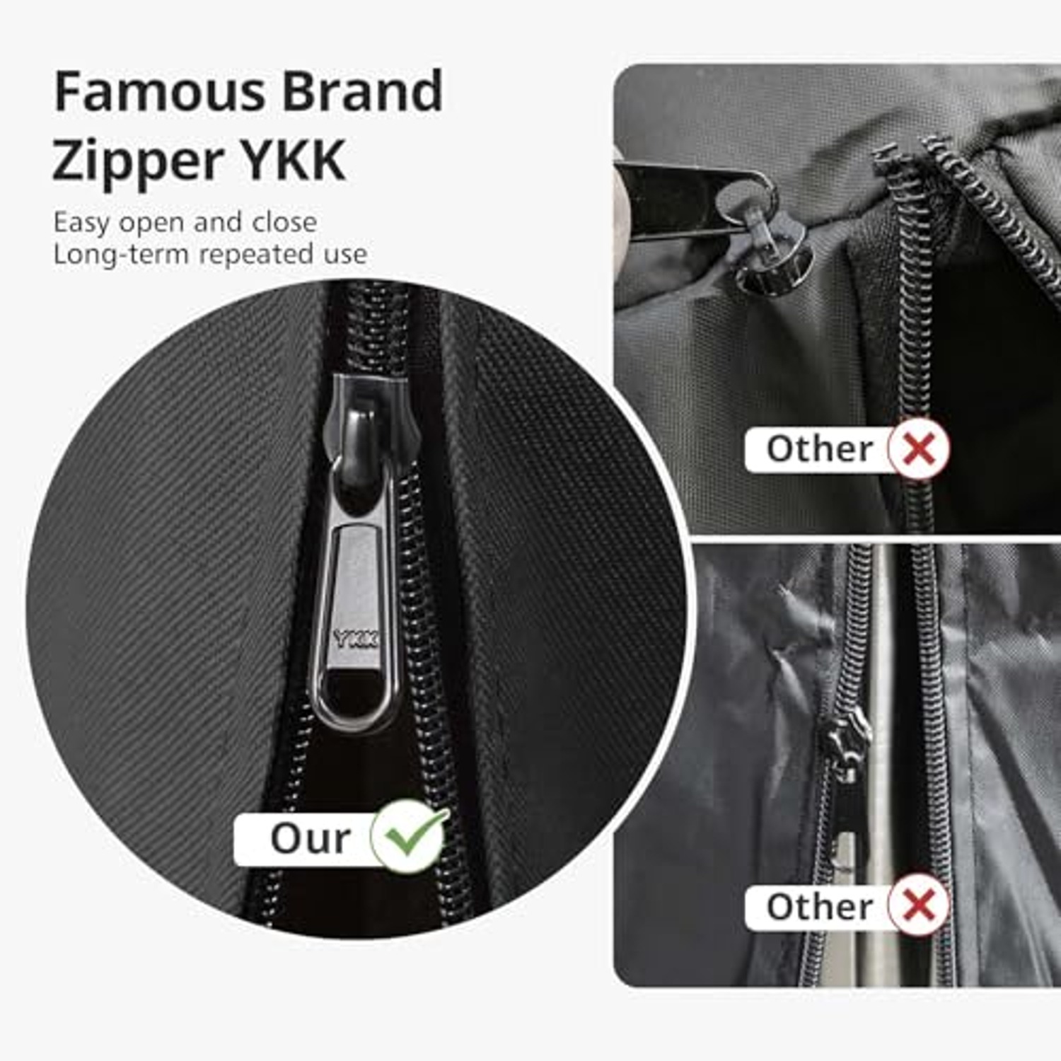 Pyramid Patio Heater Cover with Full-Length Zipper: image 4